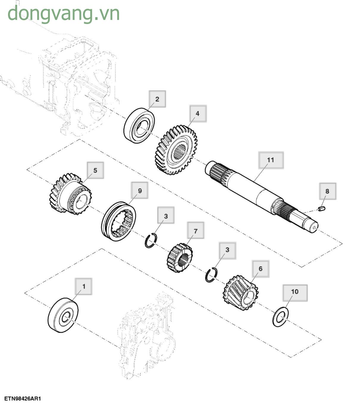 Trục đổi, 2100 vòng/phút - ST957175